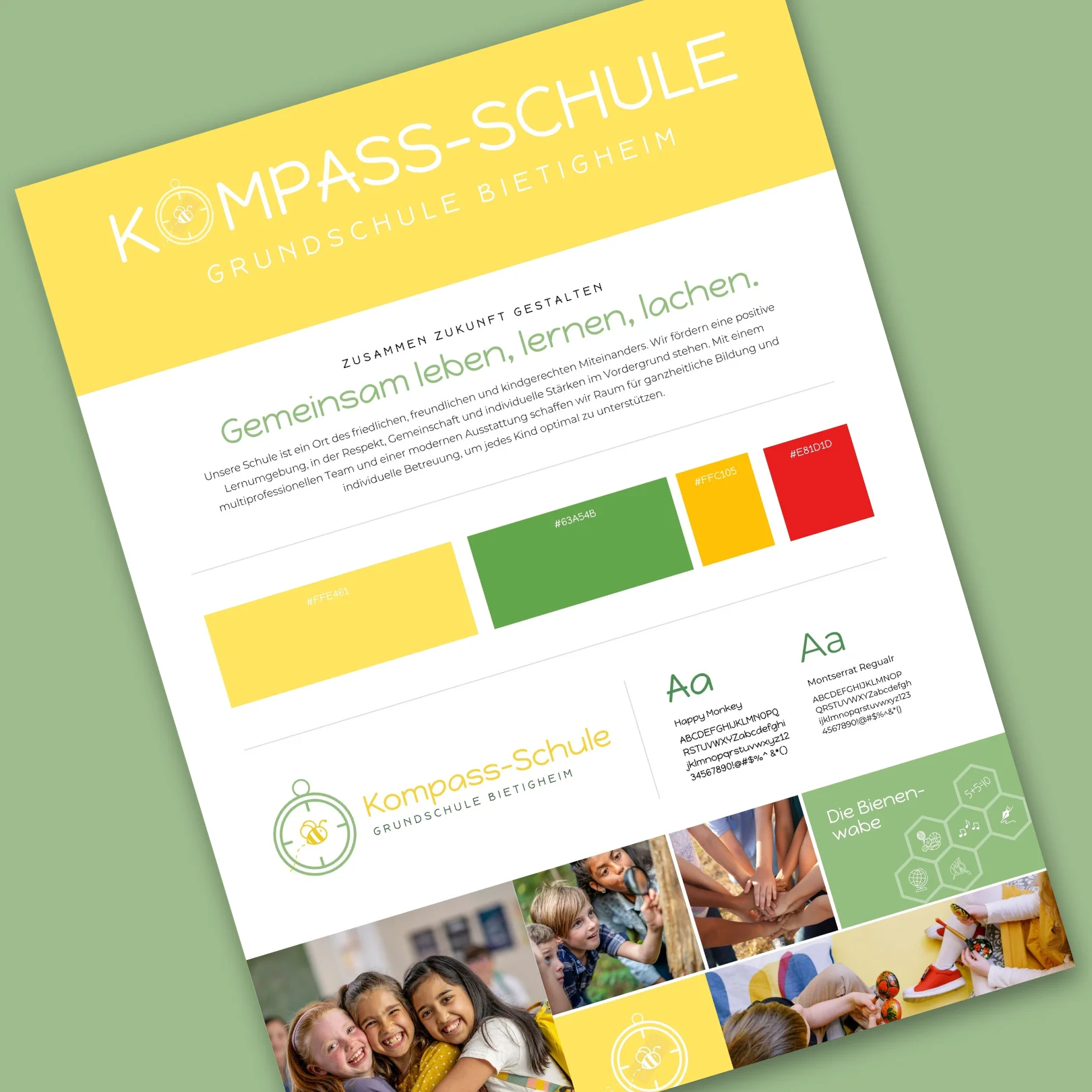 Branding Schulen zeigt das Branddesign Projekt der Grundschule Bietigheim